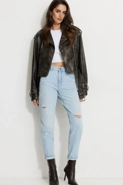 Jeans & Denim-Dynamite Claudia Mom Jeans Blue
