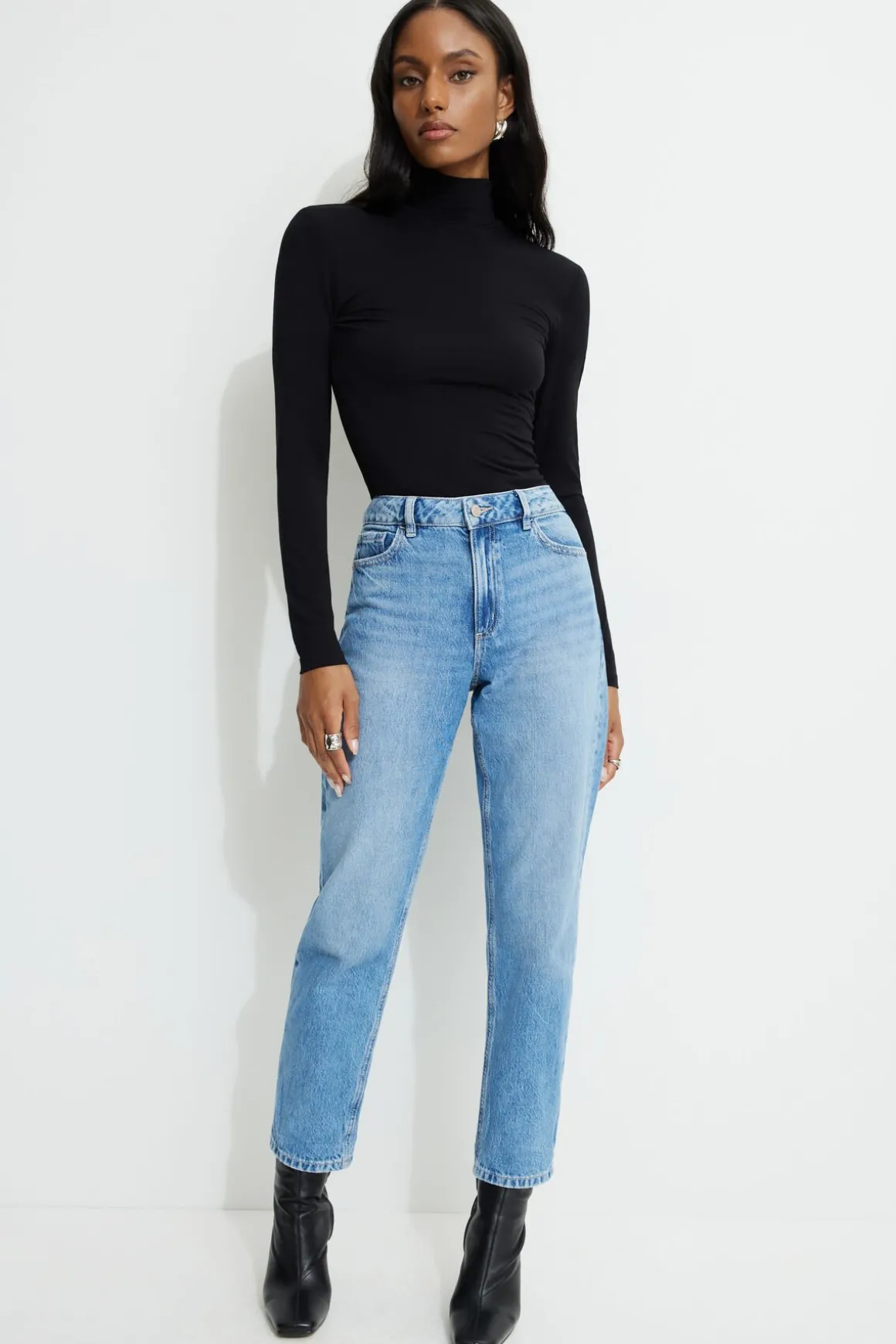 Jeans & Denim | Bestsellers-Dynamite Claudia Mom Jeans Blue
