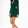 Dresses & Jumpsuits | Mini Dresses-Dynamite Collared Shirt Mini Dress Green