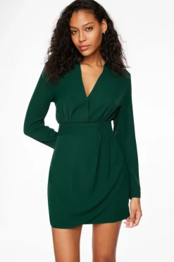 Dresses & Jumpsuits | Mini Dresses-Dynamite Collared Shirt Mini Dress Green