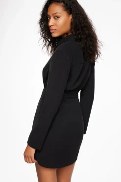 Dresses & Jumpsuits | Mini Dresses-Dynamite Collared Shirt Mini Dress Black