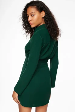 Dresses & Jumpsuits | Mini Dresses-Dynamite Collared Shirt Mini Dress Green