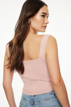 Sweaters & Cardigans | Sweaters-Dynamite Compact Tank Top Pink
