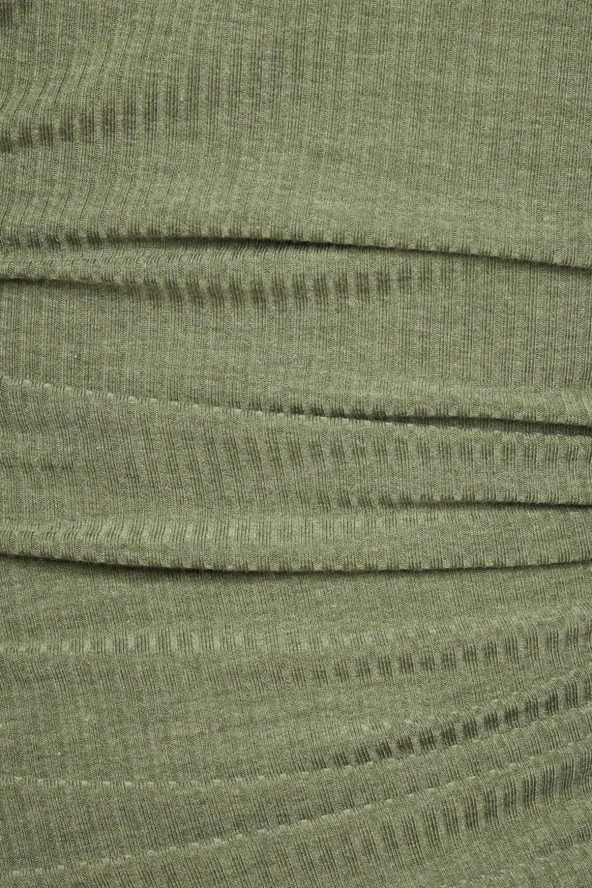 Tees & Tanks | Tees & Tanks-Dynamite Crewneck Ruched Bungy Top Green