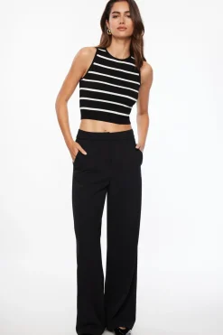 Sweaters & Cardigans | Sweaters-Dynamite Crewneck Sweater Tank Top Black