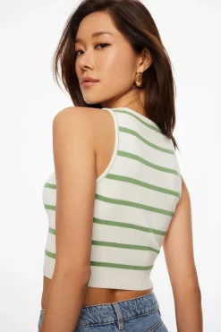 Sweaters & Cardigans | Sweaters-Dynamite Crewneck Sweater Tank Top Green
