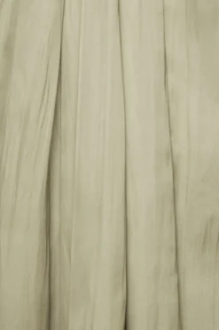 Dresses & Jumpsuits | Midi & Maxi Dresses-Dynamite Crinkled Halter Satin Maxi Dress Green