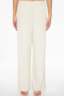 Pants | Wide Leg Pants-Dynamite Crinkled Wide Leg Pants Beige