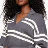 Sweaters & Cardigans | Sweaters-Dynamite Cropped Polo Sweater Gray