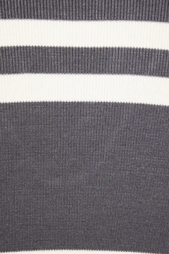 Sweaters & Cardigans | Sweaters-Dynamite Cropped Polo Sweater Gray