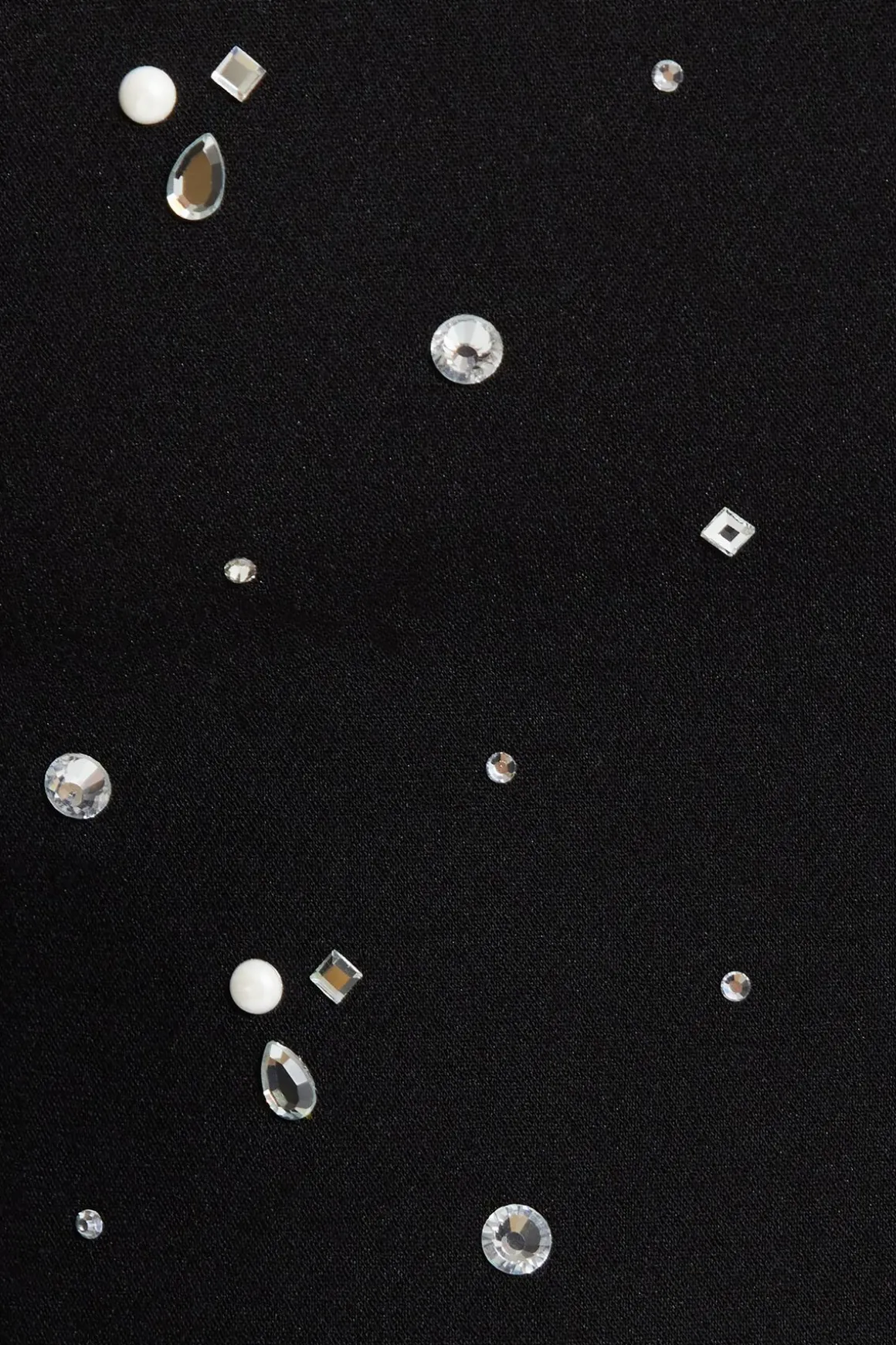 Blouses & Tops | Sleeveless Tops-Dynamite Cropped Rhinestone Bustier Top Black