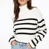 Sweaters & Cardigans | Sweaters-Dynamite Cropped Turtleneck Sweater White