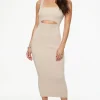 Dresses & Jumpsuits | Midi & Maxi Dresses-Dynamite Cut Out Knit Midi Dress Brown