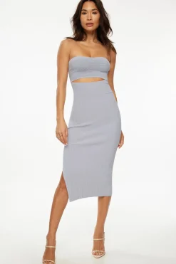 Dresses & Jumpsuits | Midi & Maxi Dresses-Dynamite Cutout Midi Tube Dress Blue