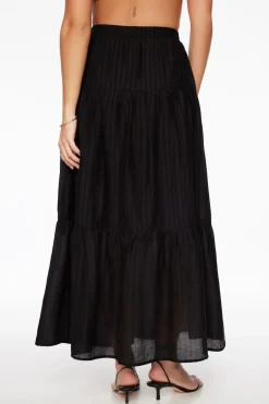 Skirts & Skorts | Skirts-Dynamite Daisy Tiered Maxi Skirt Black