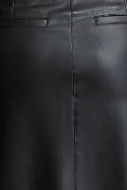 Skirts & Skorts | Bestsellers-Dynamite Danbi Faux Leather Midi Skirt Black