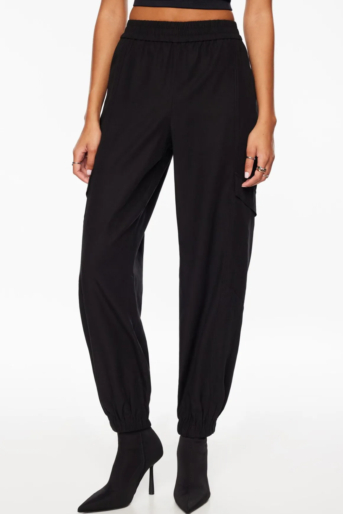 Pants-Dynamite Daria Utility Jogger Pants Black