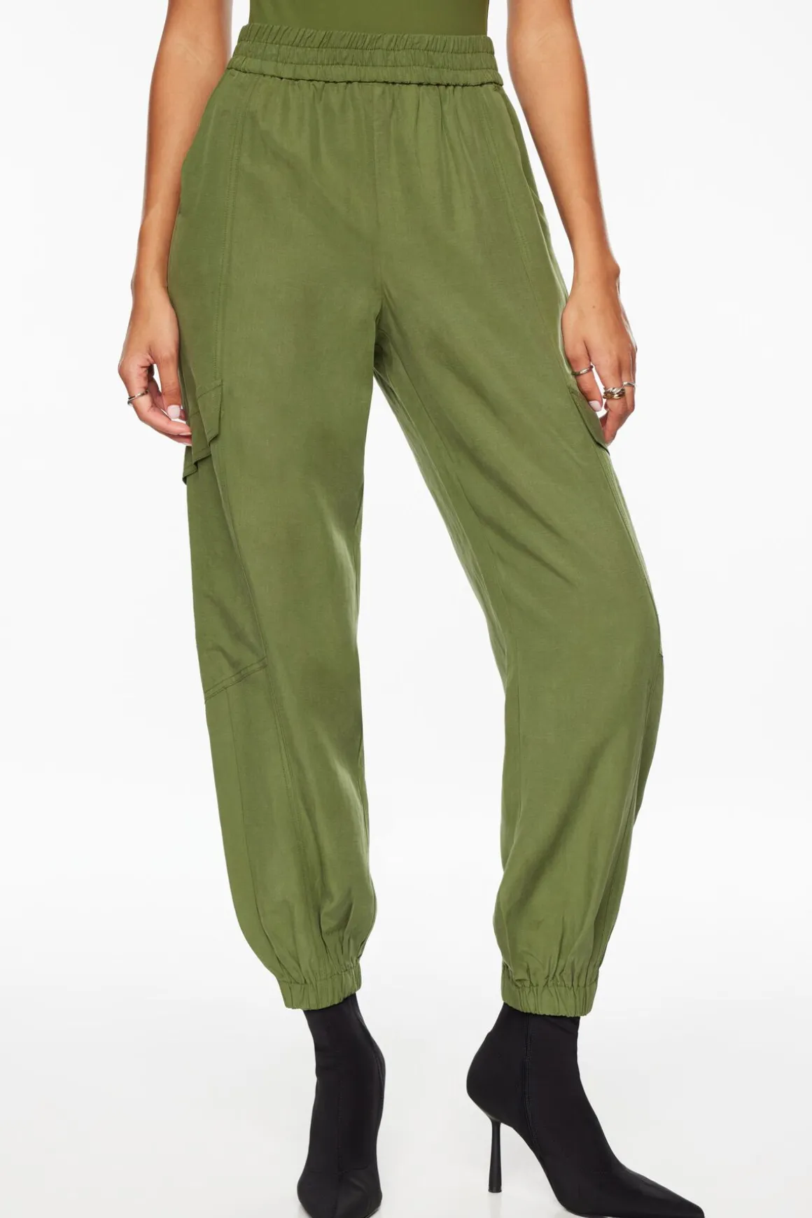 Pants-Dynamite Daria Utility Jogger Pants Green