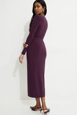 Dresses & Jumpsuits | New Dresses-Dynamite Deep V Maxi Dress Burgundy
