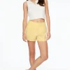 Shorts | Shorts-Dynamite Delta Pleated Tailored Shorts Yellow