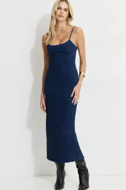 Jeans & Denim | Dresses & Jumpsuits-Dynamite Denim Maxi Dress Blue