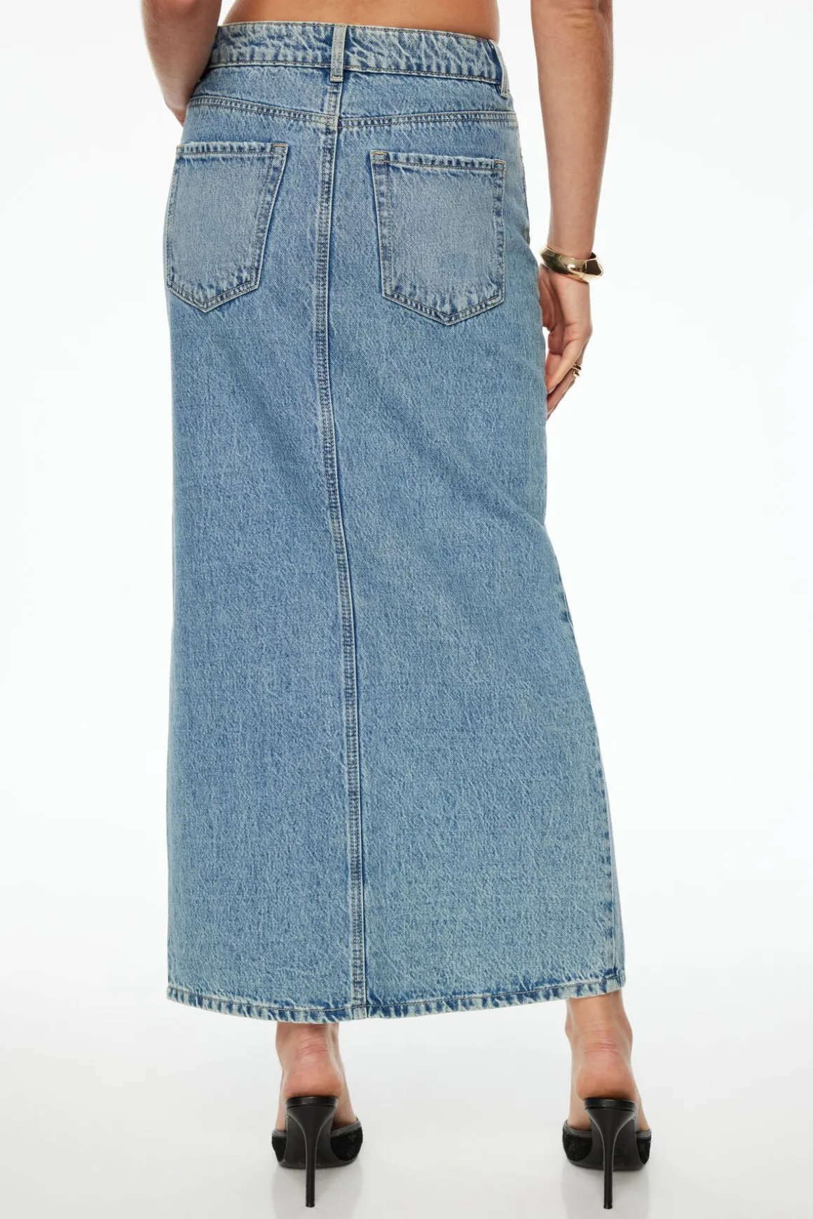 Jeans & Denim | Skirts & Skorts-Dynamite Denim Maxi Skirt Blue