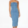 Jeans & Denim | Dresses & Jumpsuits-Dynamite Denim Midi Tube Dress Blue
