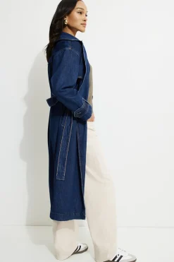 Jeans & Denim | Coats & Jackets-Dynamite Denim Trench Coat Blue