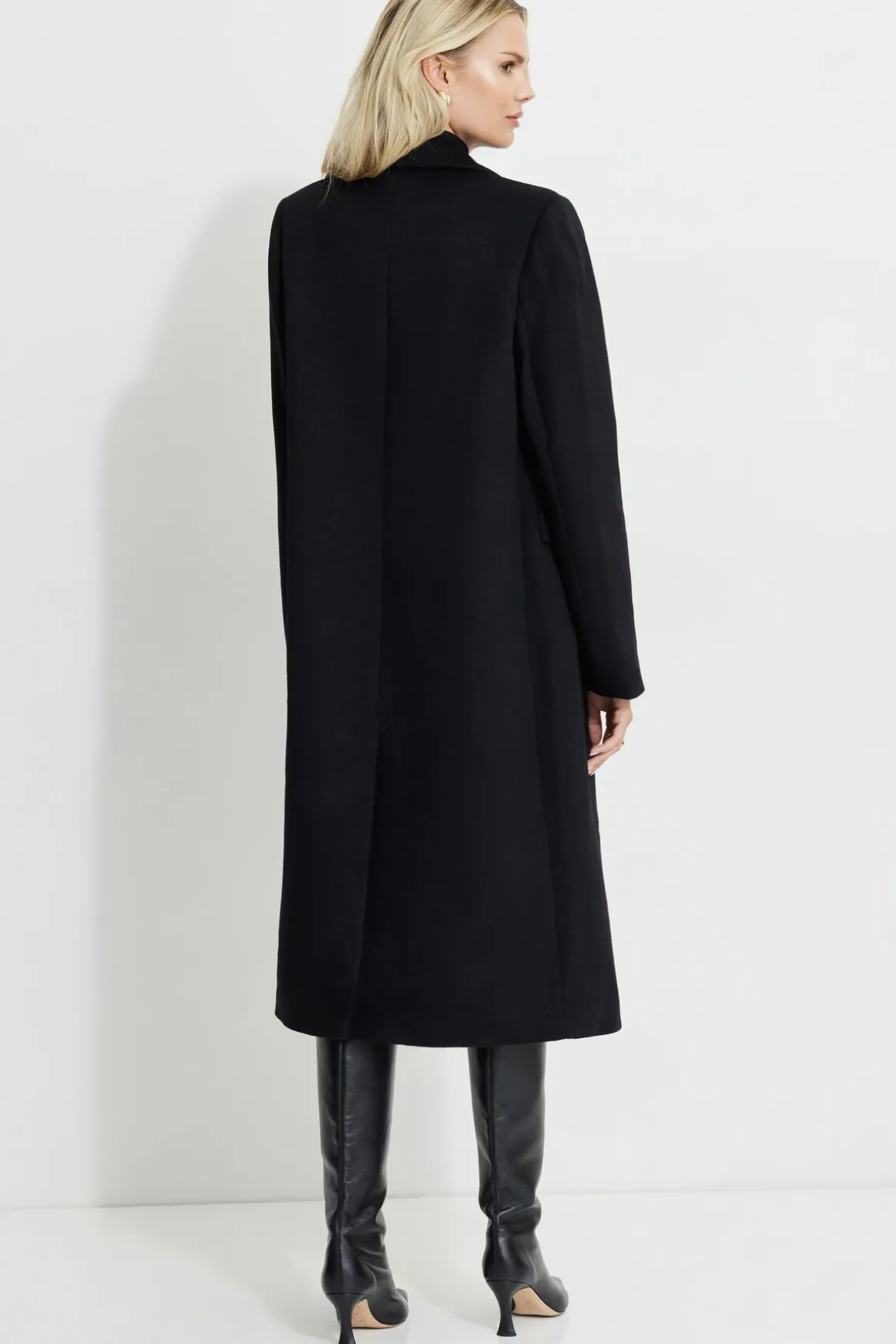 Coats & Jackets | Classic Coats-Dynamite Double Breasted Wool Coat Black