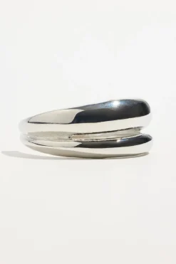 Bracelets-Dynamite Double Curved Cuff Bracelet Gray