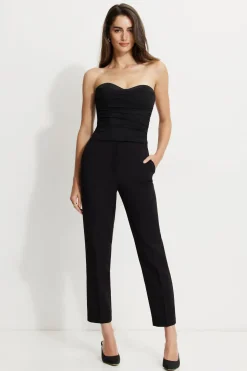 Blouses & Tops | Blouses & Tops-Dynamite Draped Mesh Corset Top Black