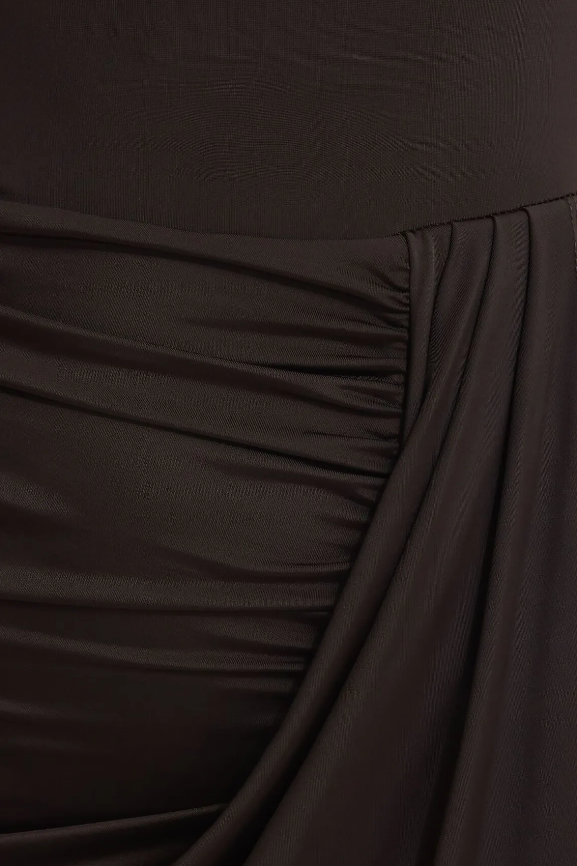 Dresses & Jumpsuits | Midi & Maxi Dresses-Dynamite Draped Midi Tube Dress Brown