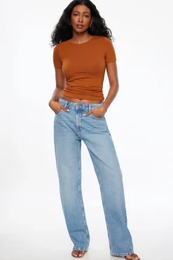 Tees & Tanks | Tees & Tanks-Dynamite Drea Jersey Crewneck T Shirt Red