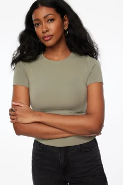 Tees & Tanks | Tees & Tanks-Dynamite Drea Jersey Crewneck T Shirt Green