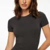 Tees & Tanks | Tees & Tanks-Dynamite Drea Jersey Crewneck T Shirt BLACK