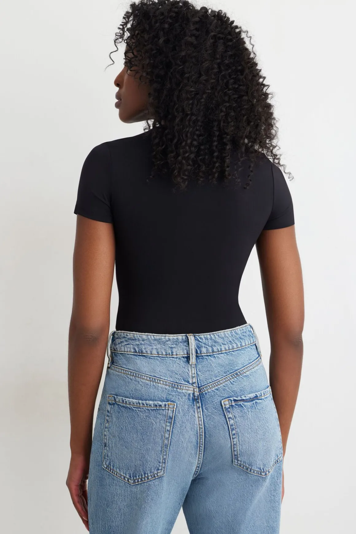 Tees & Tanks | Tees & Tanks-Dynamite Drea Sculpt Bodysuit Black