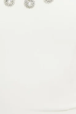 Blouses & Tops | Blouses & Tops-Dynamite Embellished Corset Tube Top White