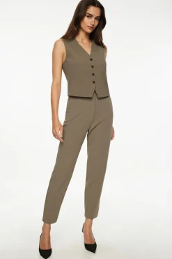 Pants | Slim Leg Pants-Dynamite Emily Tailored Slim Ankle Pants Brown