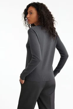 Sweaters & Cardigans | Sweaters-Dynamite Essentiæls | The Soft V-Neck Sweater Gray