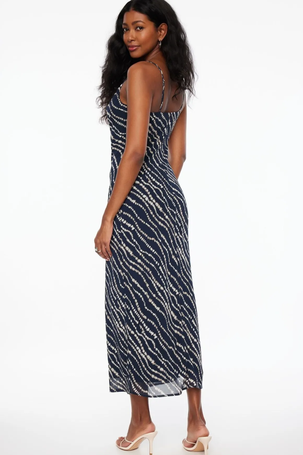 Dresses & Jumpsuits | Midi & Maxi Dresses-Dynamite Estera Cowl Neck Slip Maxi Dress Blue