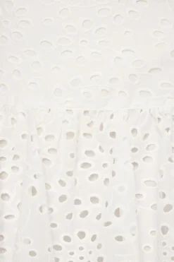 Skirts & Skorts | Skirts-Dynamite Eyelet Scalloped Mini Skirt White