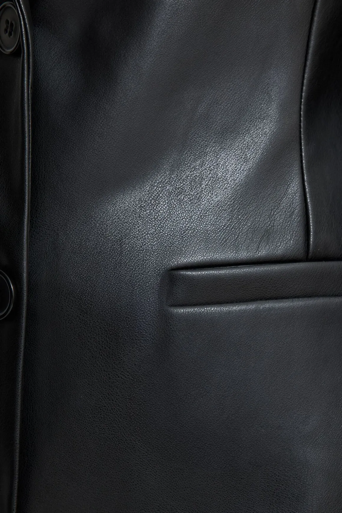 Coats & Jackets | Classic Coats-Dynamite Faux Leather Blazer Coat Black