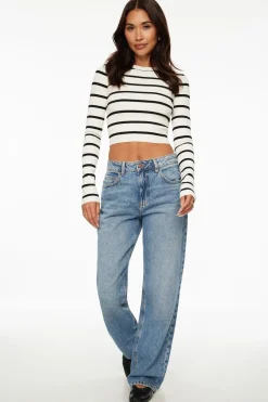 Sweaters | Long Sleeve Tops-Dynamite Fitted Crewneck Sweater White