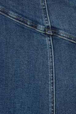 Jeans & Denim | Dresses & Jumpsuits-Dynamite Flare Denim Midi Tube Dress Blue