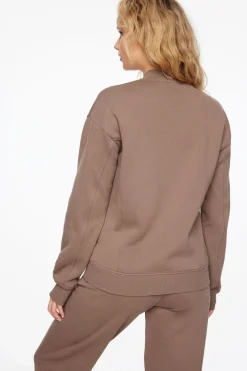 Long Sleeve Tops-Dynamite Fleece Bomber Jacket Gray