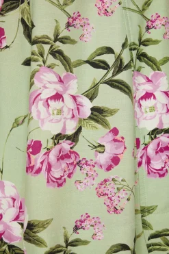 Skirts & Skorts | Skirts-Dynamite Floral Flare Mini Skirt Green