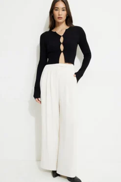 Pants | Wide Leg Pants-Dynamite Fluid Wide Leg Pants Beige