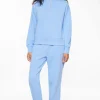 Pants-Dynamite French Terry Fleece Jogger Pants Blue