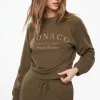 Sweaters & Cardigans | Long Sleeve Tops-Dynamite French Terry Graphic Sweatshirt Brown