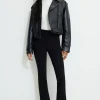Pants | Slim Leg Pants-Dynamite Front Seam Flared Leggings Black
